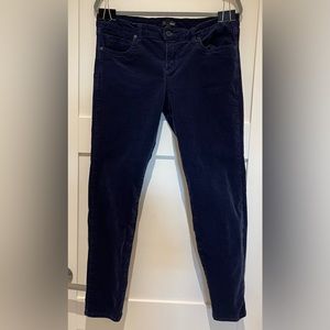 Edyson Women’s Navy Blue Corduroy Skinny Pants size 30 Short